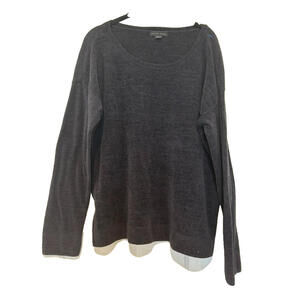 Barefoot Dreams black sz XL long sleeve slouchy cozy oversized‎ sweater #1775